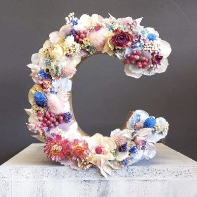 Letras flor preservada 1